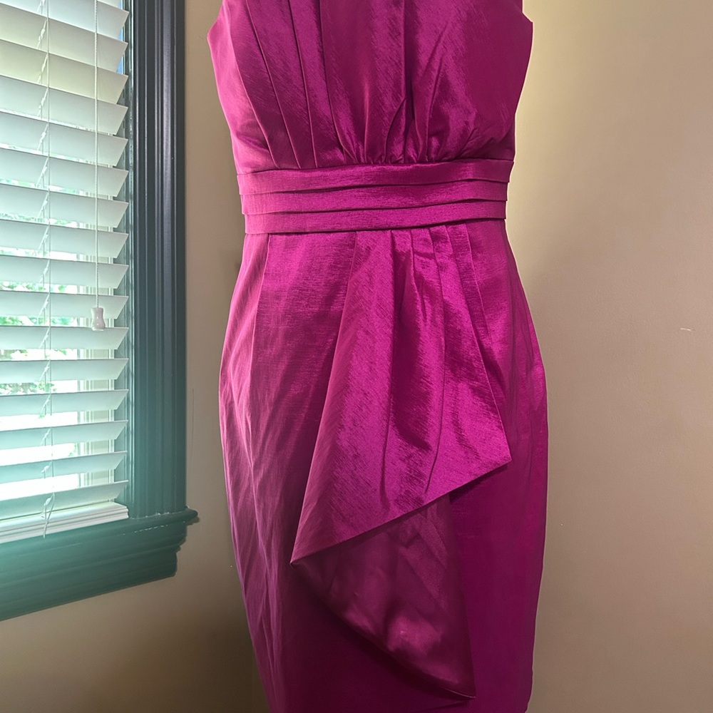 Max & Cleo Fuchsia Asymmetrical Dress